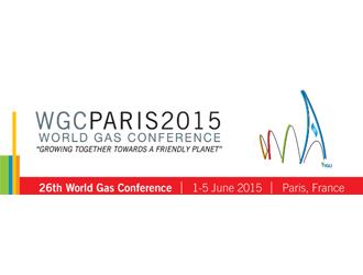 26th World Gas Conference – 1-5 June 2016; Paris, France